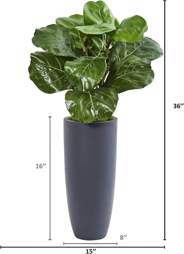 NearlyNatural Plantes artificielles Grises en Soie de 91,4 cm