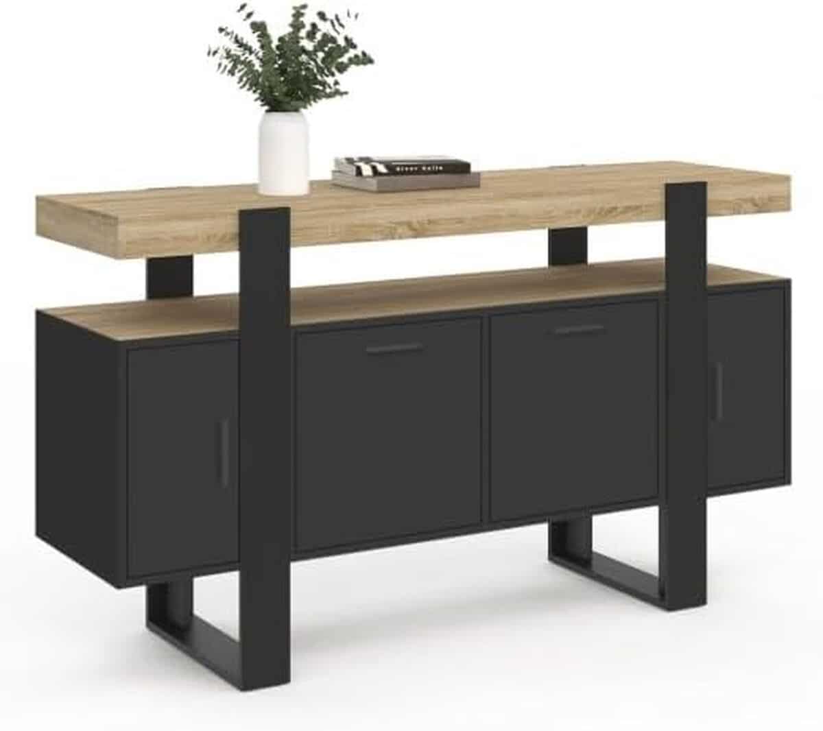 Test : buffet IDMarket Phoenix 4 portes bois et noir
