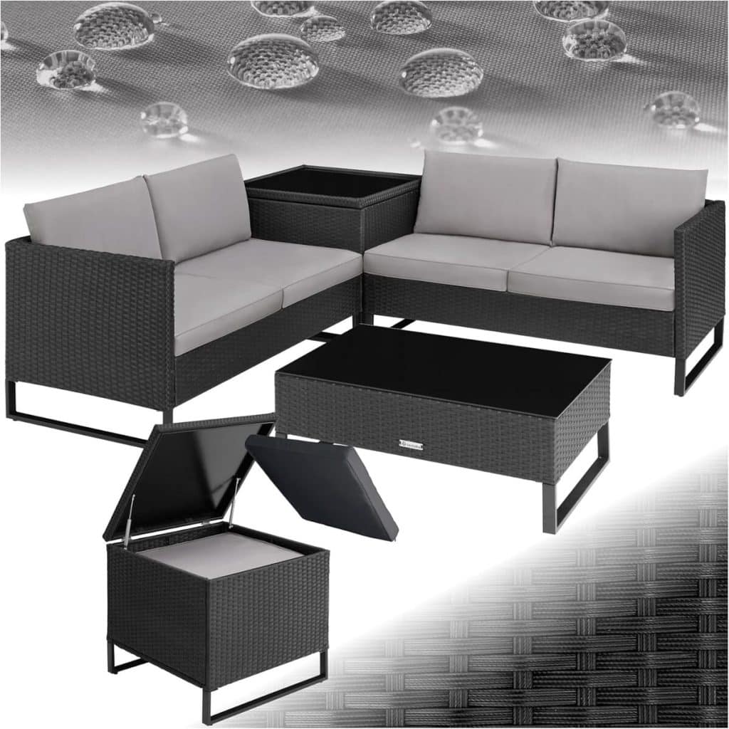 Test du salon de jardin TecTake modulable en poly rotin