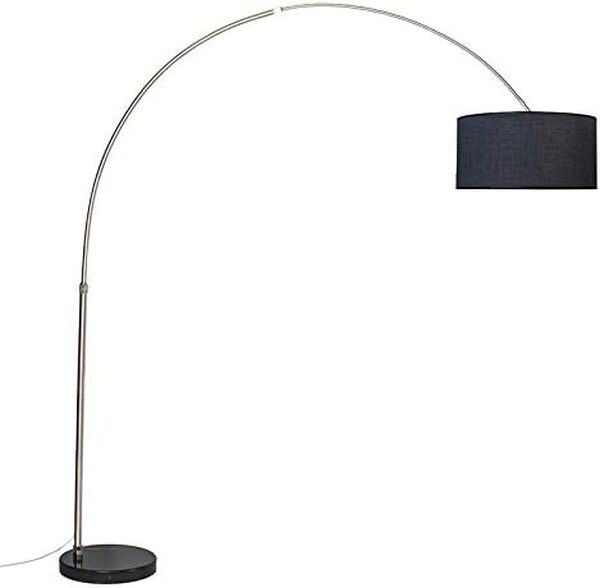 Qazqa Booglamp XXL - Lampe arquée - 1 lumière - H 2250 mm - Acier - Moderne - éclairage intérieur - Salon