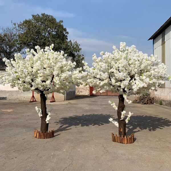 DPLXFPP Fleurs Cerisier Artificielles Blanches, Fleurs Faites À La Main Grand Arbre Fausses Vignes, pour Intérieur Et Extérieur, Fête, Restaurant Plante Artificielle,2x2m/6.6x6.6ft