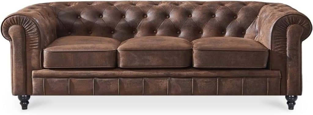 Avis : canapé Chesterfield 3 places vintage INTENSE DECO