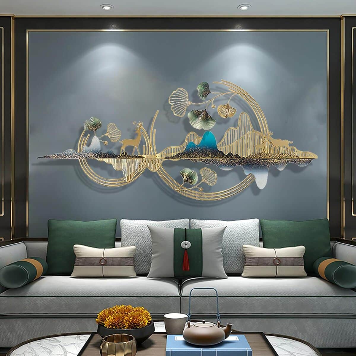 Avis sur la décoration murale en métal Akiddo : charme 3D ginkgo