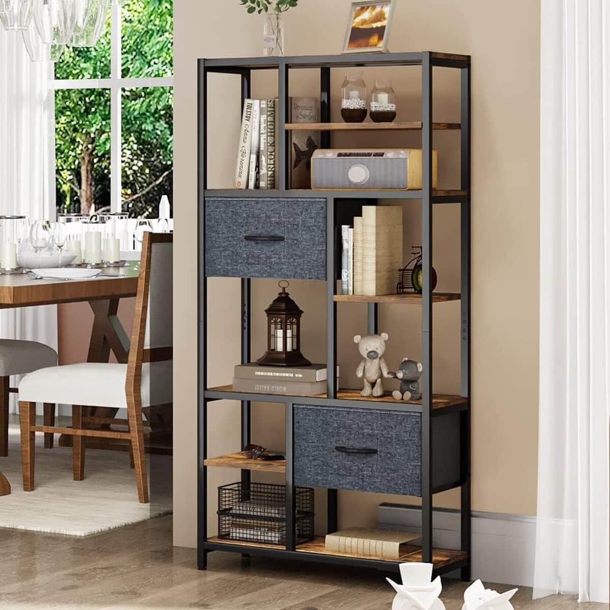 Test : bibliothèque 7 étagères YITAHOME brun antique