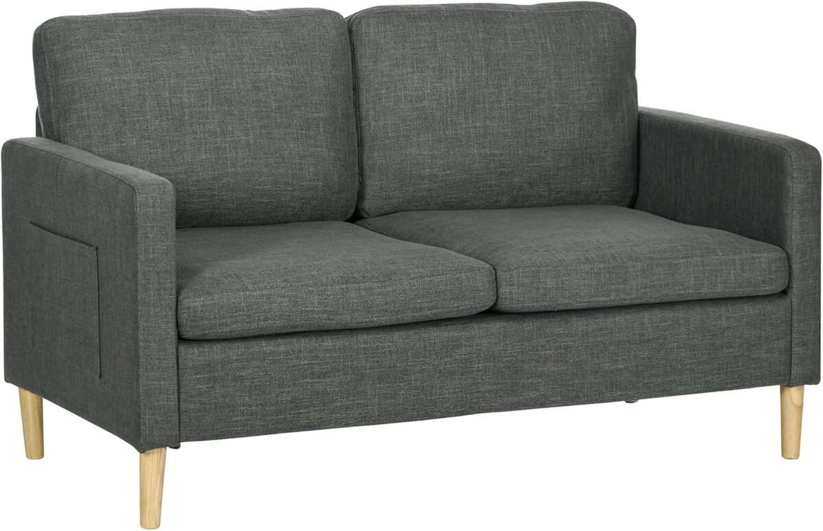 Test : canapé 2 places HOMCOM style contemporain gris