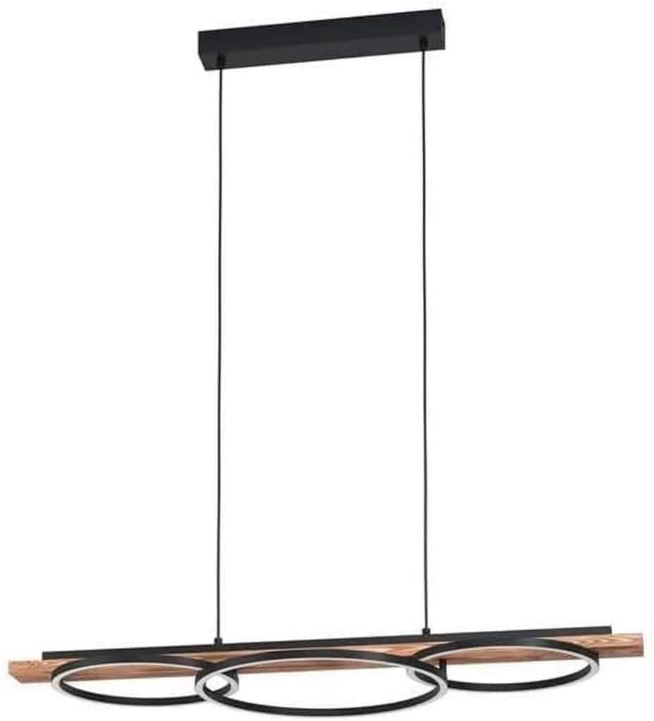 Test de la suspension LED Eglo Boyal : design bois et métal dimmable
