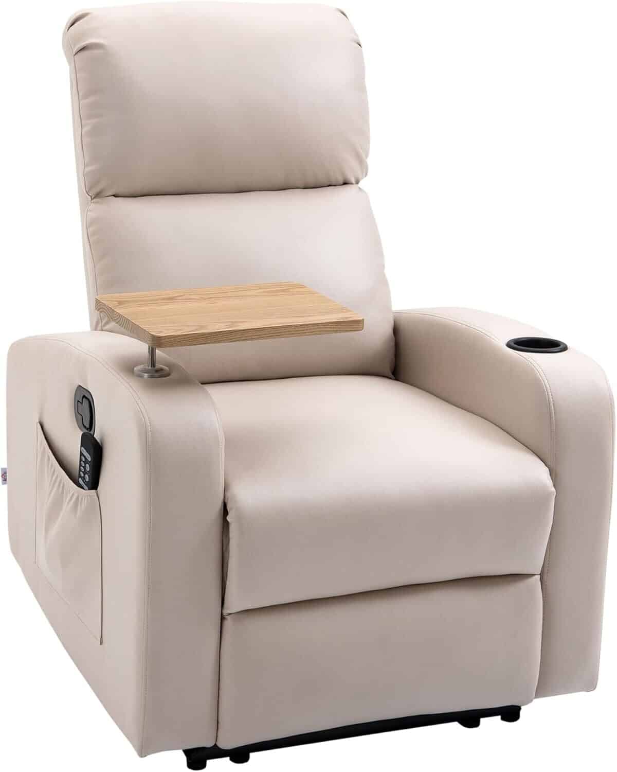Test du fauteuil relax électrique massant HOMCOM en microfibre beige