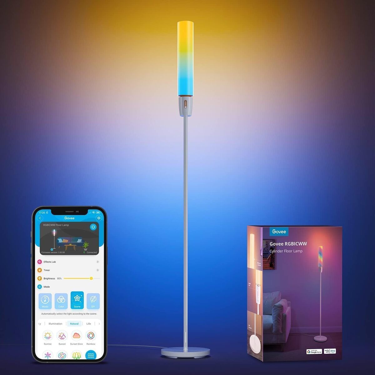 Test du lampadaire LED RGBIC Govee : lumière intelligente et personnalisable
