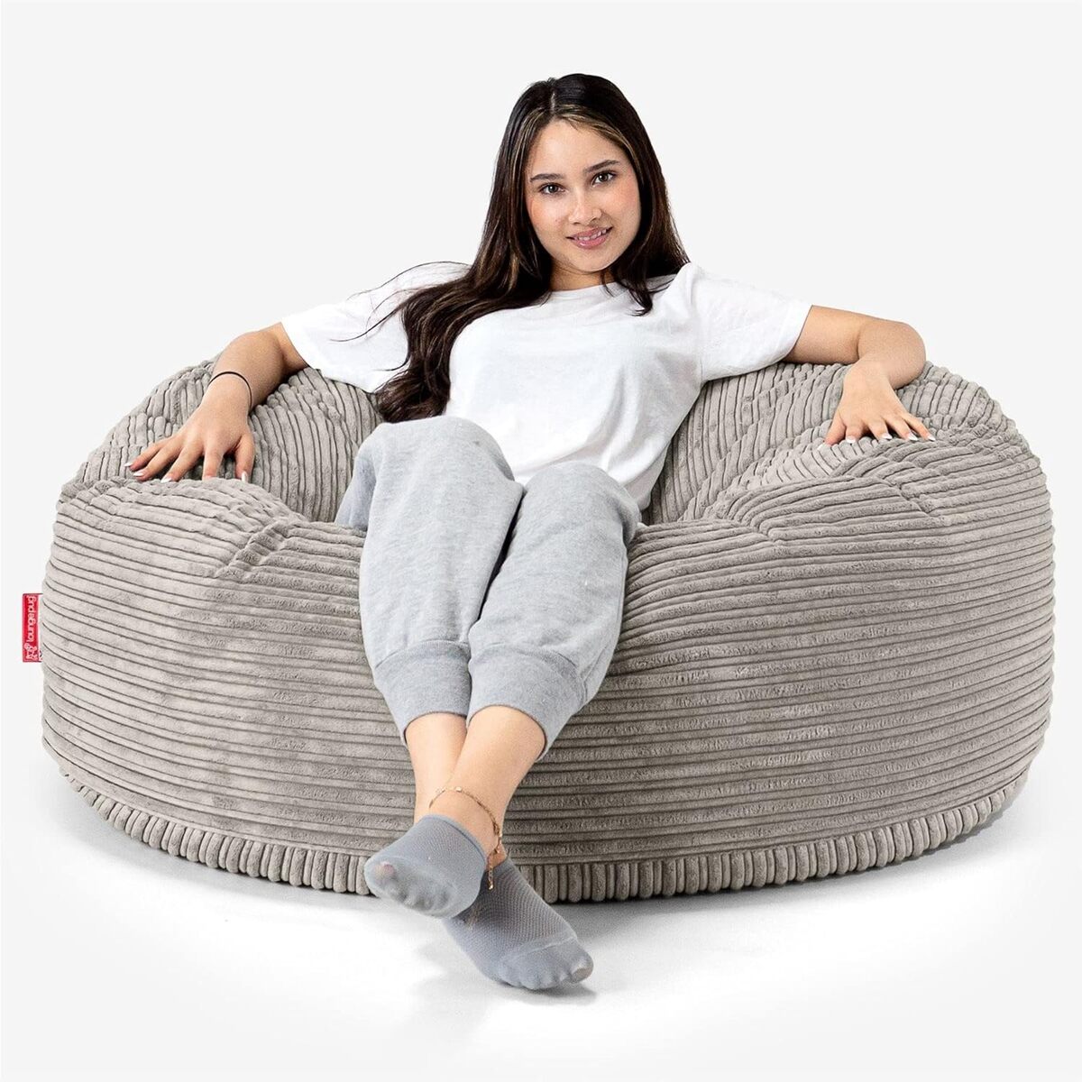 Test Lounge Pug : canapé pouf géant 'Mammouth' côtelé vison