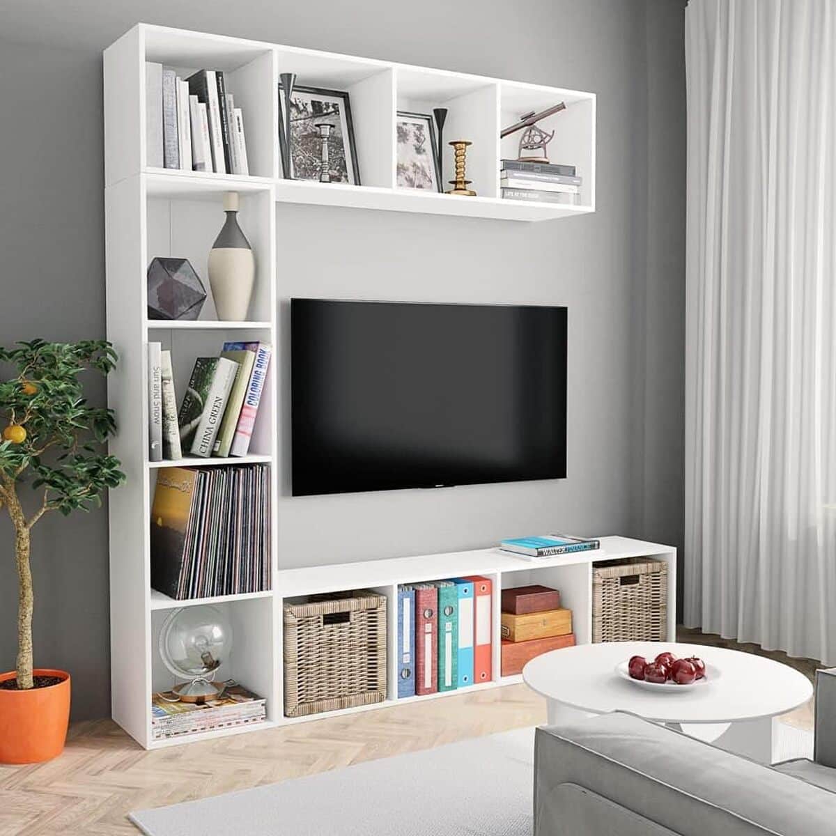 Test : meuble TV moderne vidaXL 3 pcs en blanc