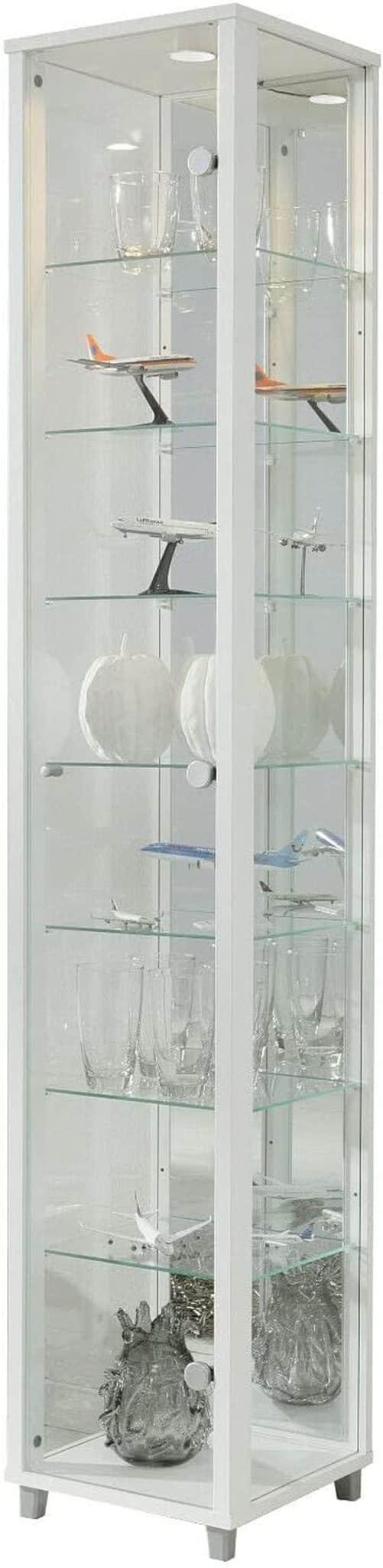 Test : vitrine sur pied LED 7 étagères blanc