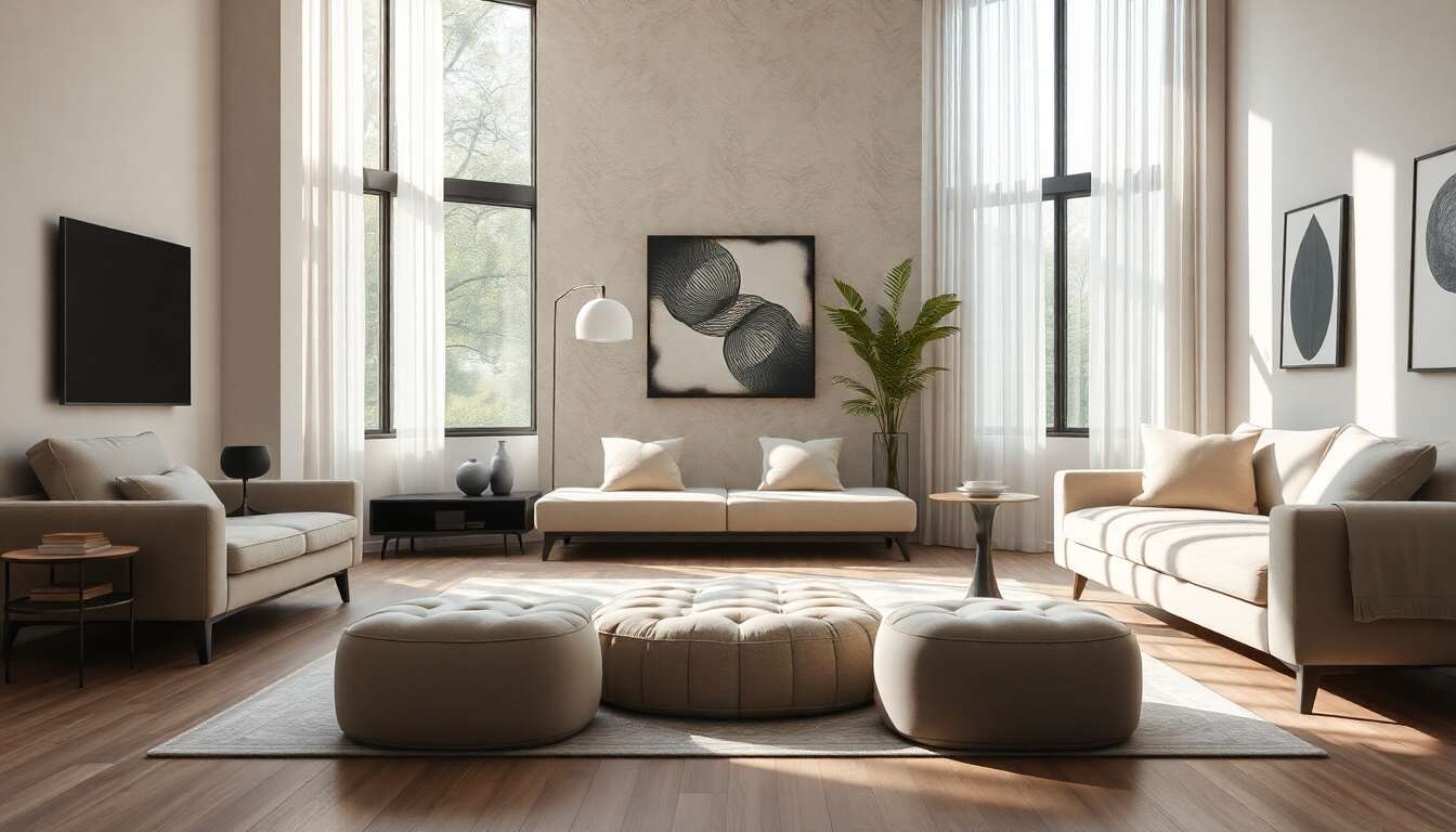 Matériaux de poufs : quel choix pour un intérieur moderne ?