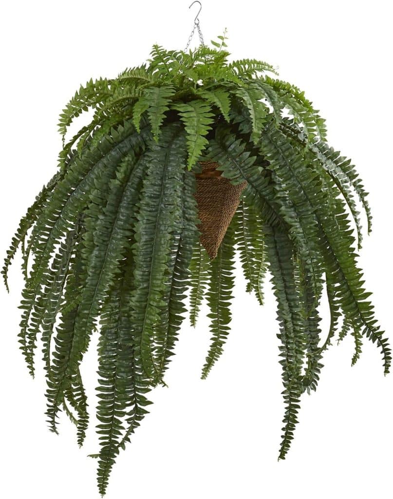 Avis sur la fougère de Boston géante NearlyNatural 127 cm, décoration suspendue