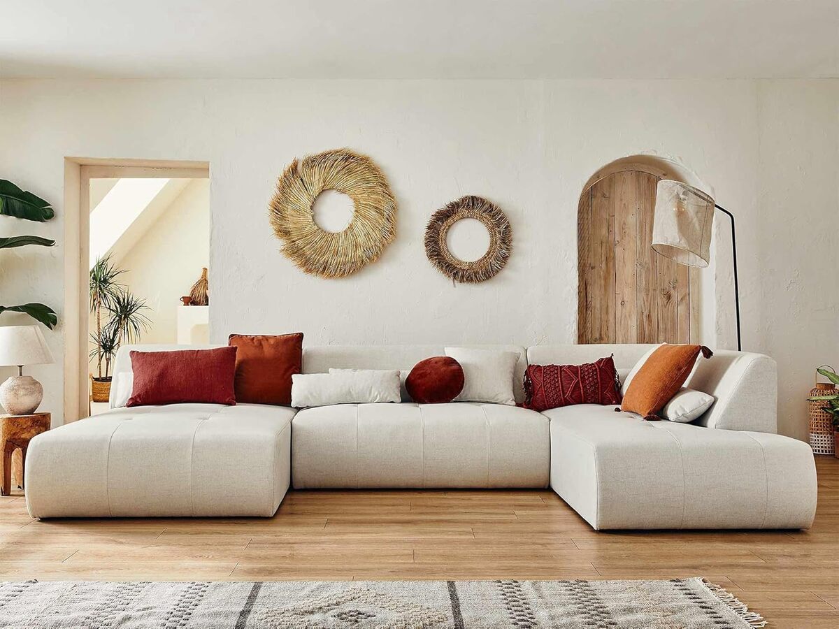 Test : canapé d'angle 7 places Lisa Design Onyx en tissu beige