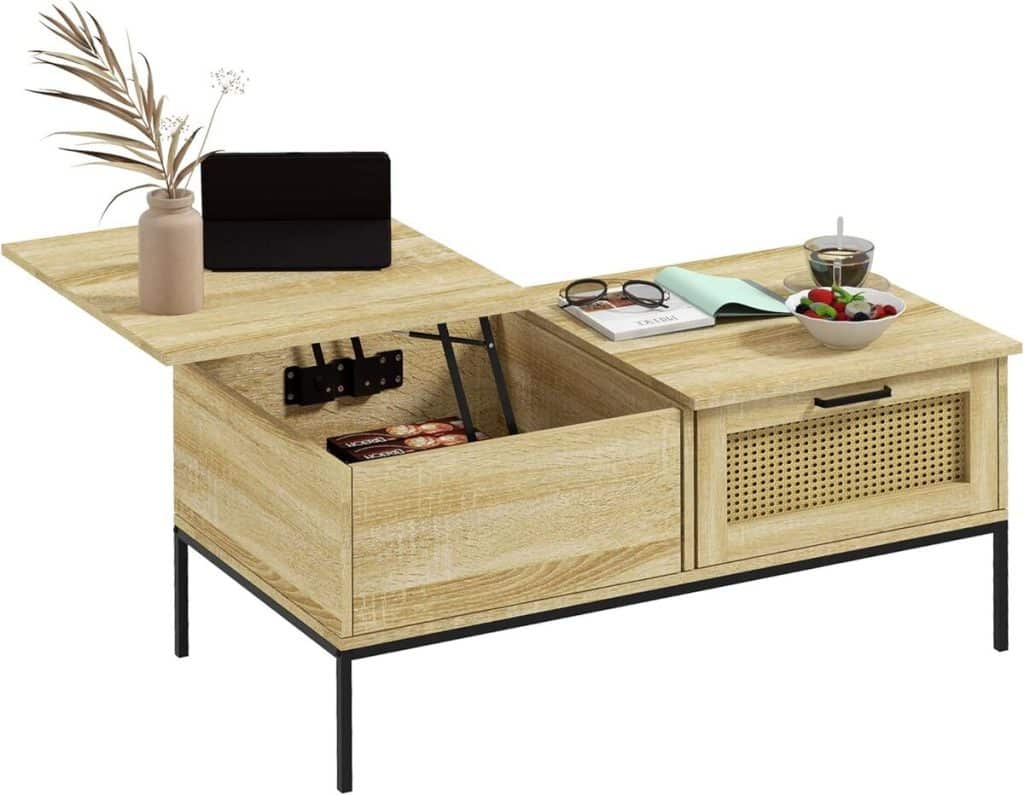 Test : table basse HOMCOM au plateau relevable