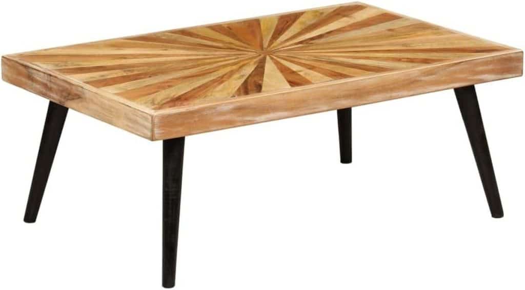 Test : table basse vidaXL en bois de manguier massif