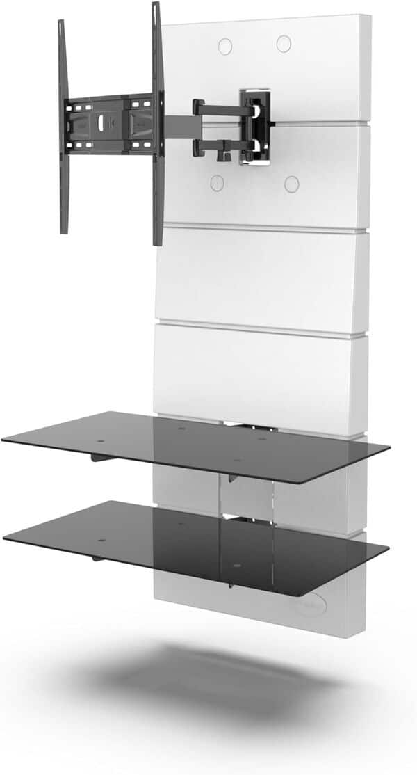 Meliconi - Meuble TV avec Support intégré Ghost Design 3500 Blanc Mat - TV de 32