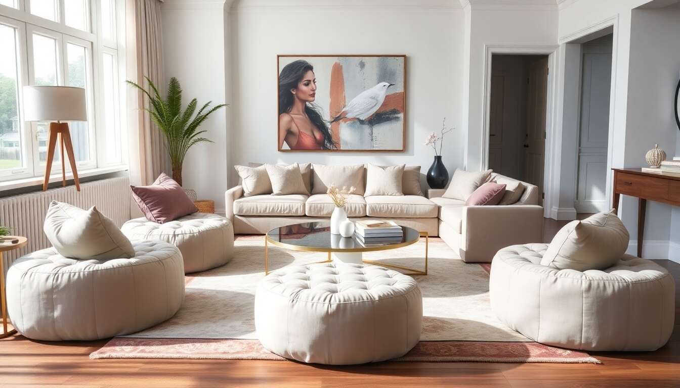 Optimiser l'espace avec des poufs multifonctions