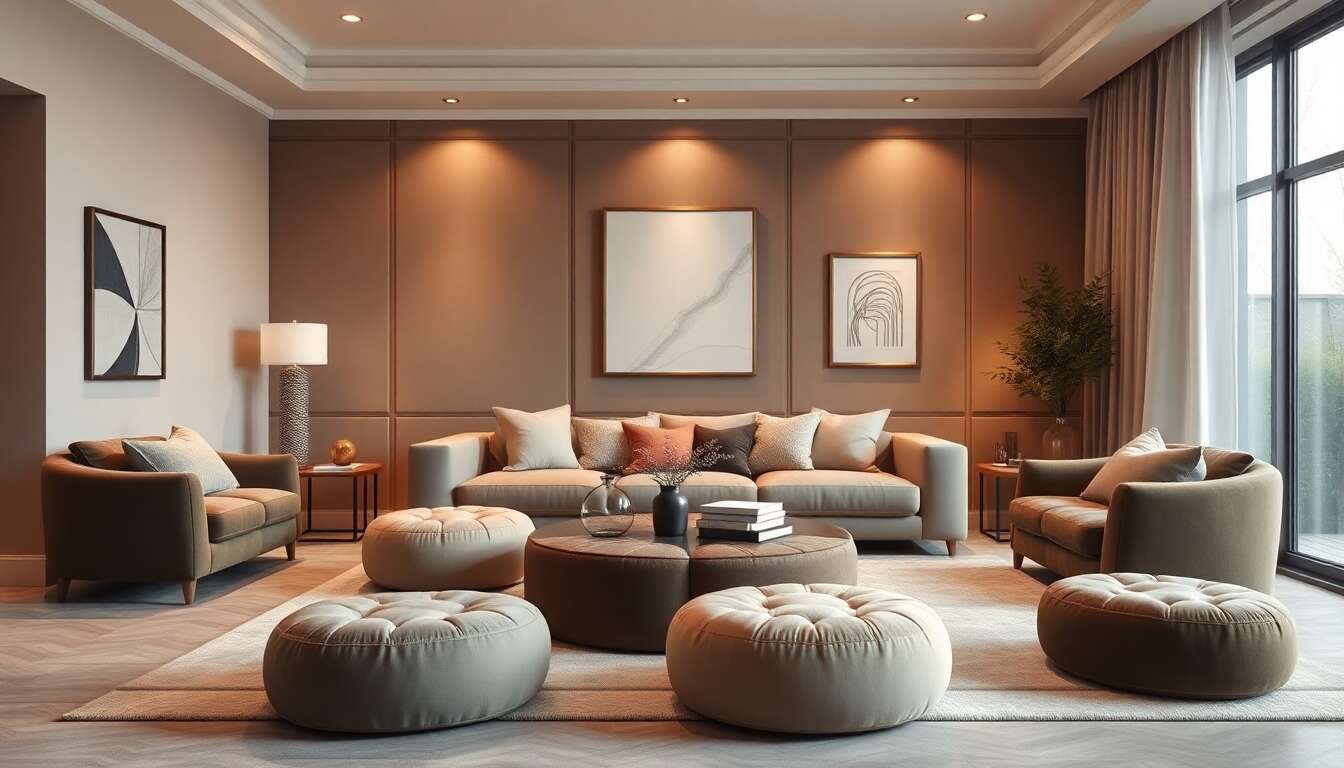 Les mat&eacute;riaux tendance pour un salon chic