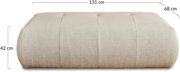 Lisa Design - Onyx - Pouf modulable - en Tissu, Beige