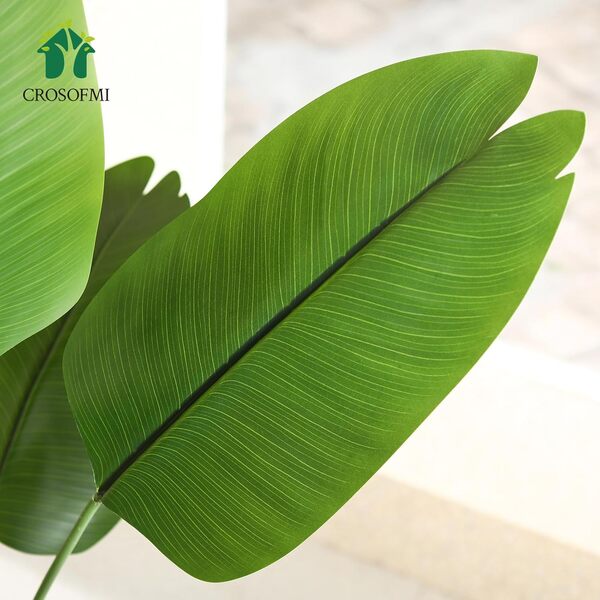 CROSOFMI Plante Artificielle Oiseau de Paradis 180 cm Faux Palmier Tropical avec 13 Feuilles, Faux Plantes Parfaites en Pot pour Intérieur Extérieur Maison Maison Bureau Jardin Décoration Moderne