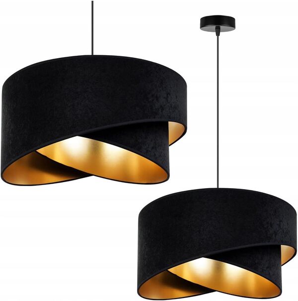 Light-Home Abat Jour Suspension Luminaire Lustre Industriel Milan - Moderne Abat Jour Plafond pour Chambre Salon et Cuisine - en Metal - Noir