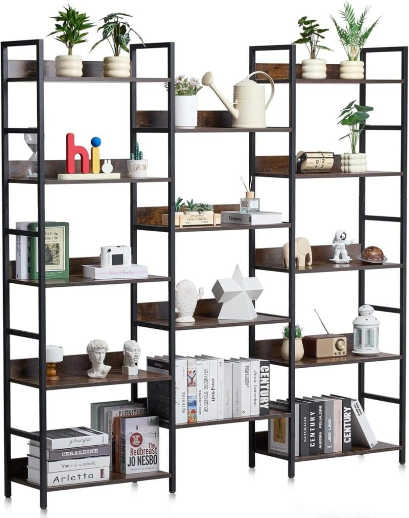 Test de la bibliothèque VEVOR triple large : 14 niveaux de rangement industriel