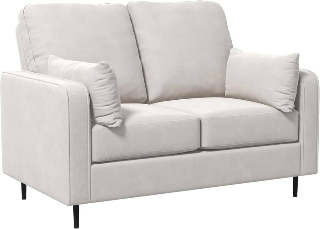 Test du canapé 2 places HOMCOM en velours beige