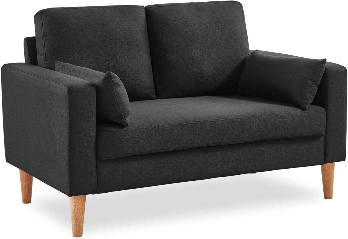 Canapé En Tissu Gris Clair - Bjorn - Canapé 3 Places Fixe Droit Pieds Bois. Style Scandinave - Canapé Canapé En Tissu Gris Clair - Bjorn - Canapé 3 Places Fixe Droit Pieds Bois. Style Scandinave - Canapé