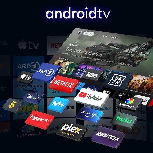 RCA Smart TV 50 Pouces (126 cm) QLED 4K UHD HDR Android Téléviseurs WiFi, Bluetooth [Classe énergétique G]