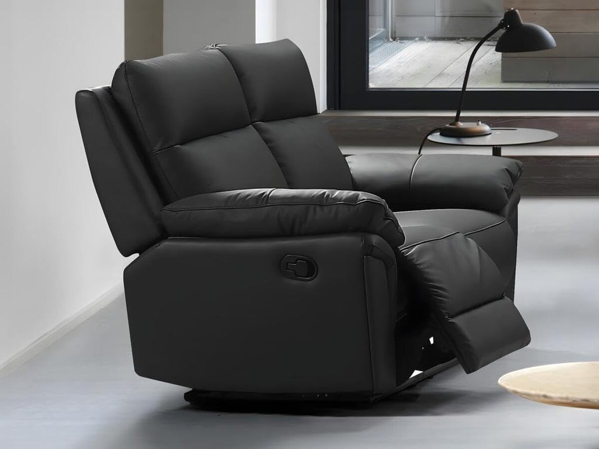 Avis : canapé 2 places relax en cuir Pakita