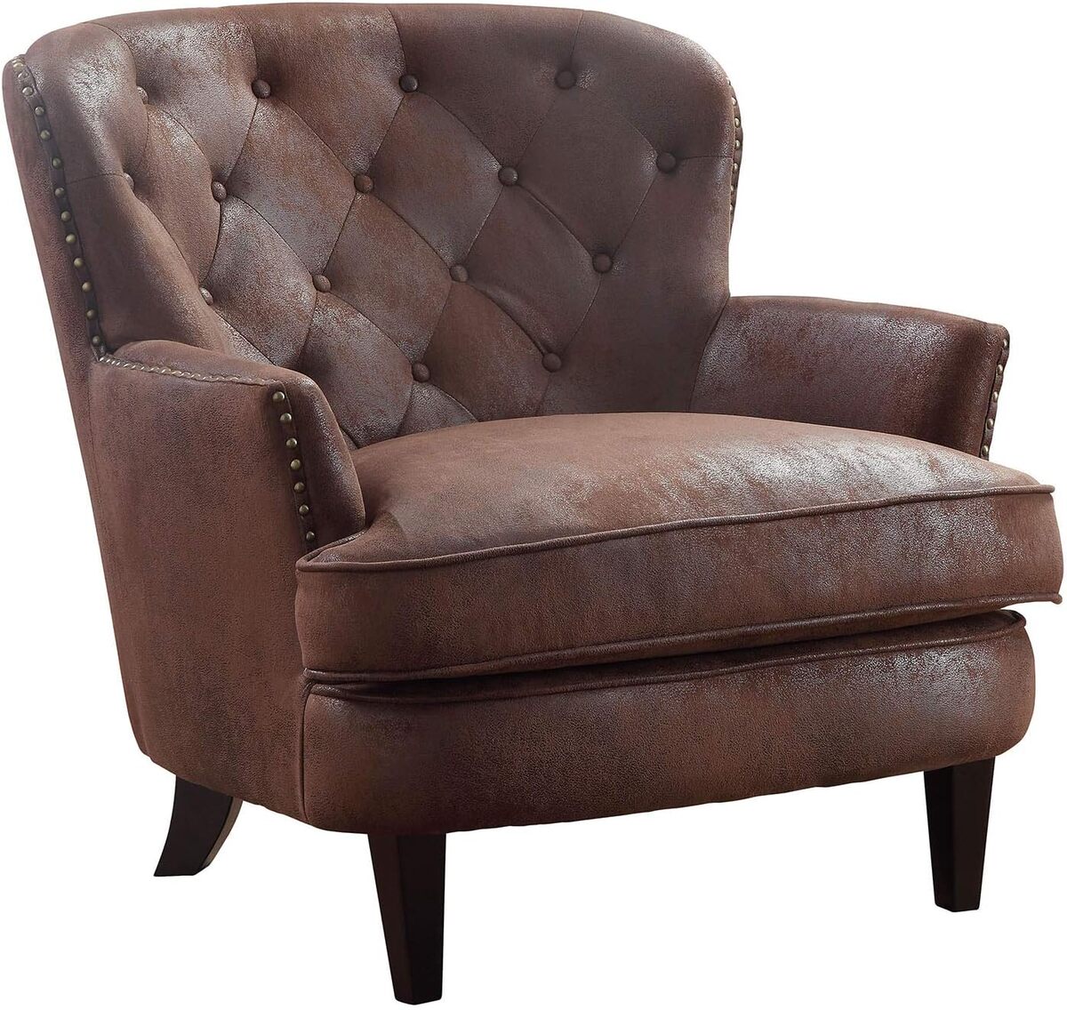 Avis : fauteuil Leo Atlantic Home Collection en microfibre brun vintage