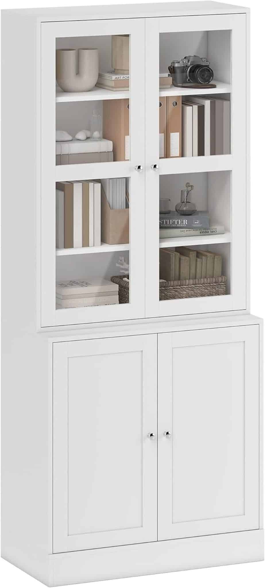 Avis sur la bibliothèque vitrine HOMCOM : élégance multi-rangement
