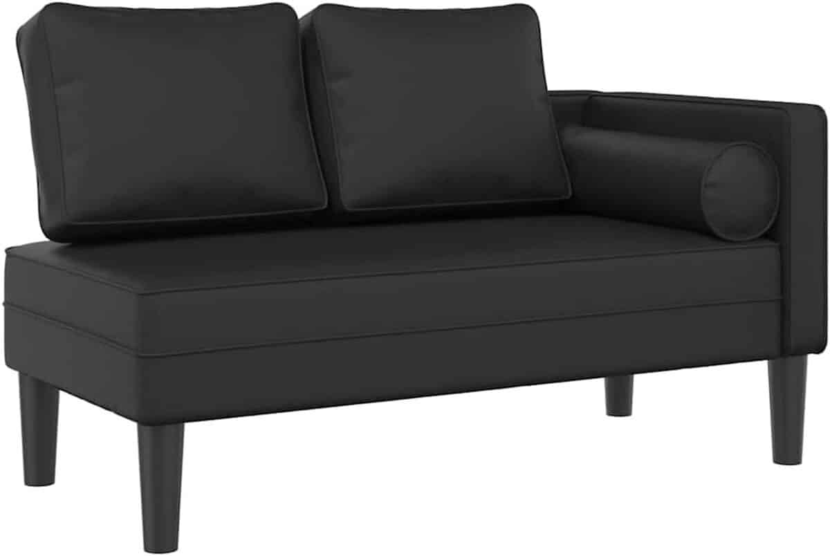 Avis sur la chaise longue similicuir noir vidaXL : confort et élégance