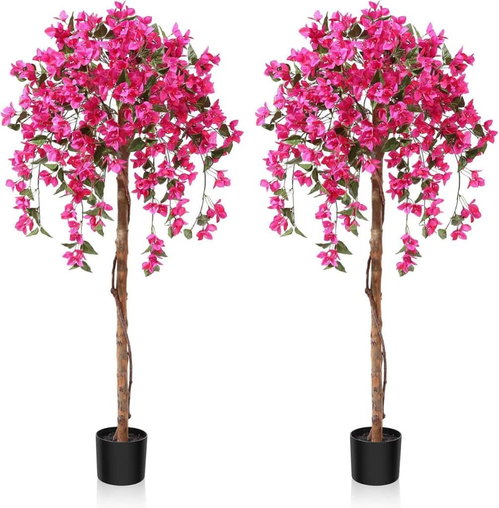 Avis sur la plante artificielle Fopamtri 150 cm avec fleurs roses