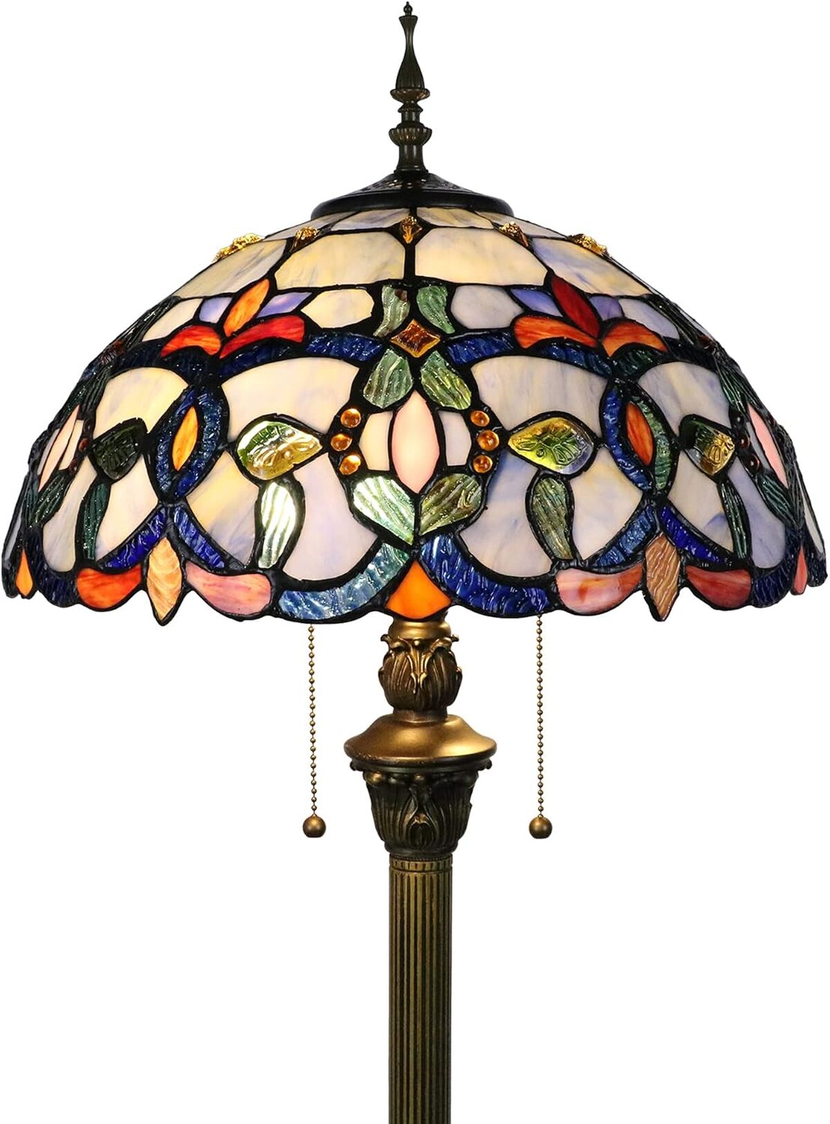 Avis sur le lampadaire tiffany bleu Tokira 64 pouces
