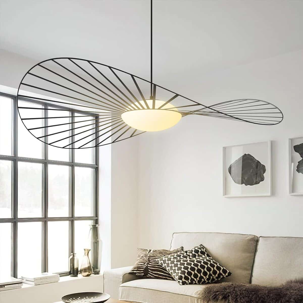 Avis sur le lustre CKENSU Vertigo Nova, design vintage en fibre de verre