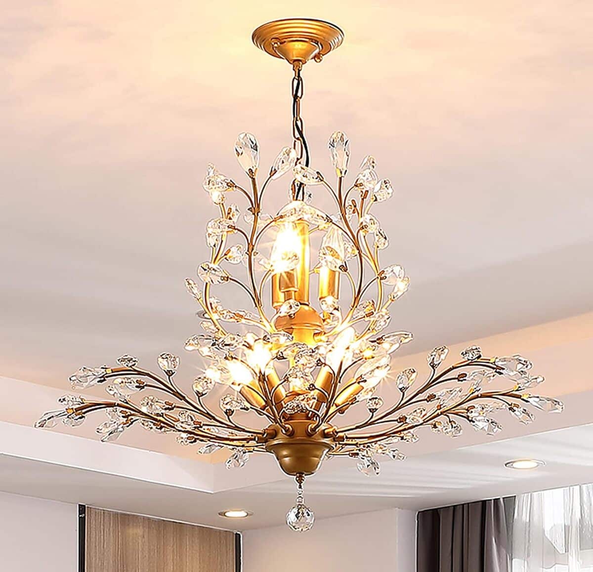 Avis sur le lustre en cristal Ganeed vintage à 8 lumières