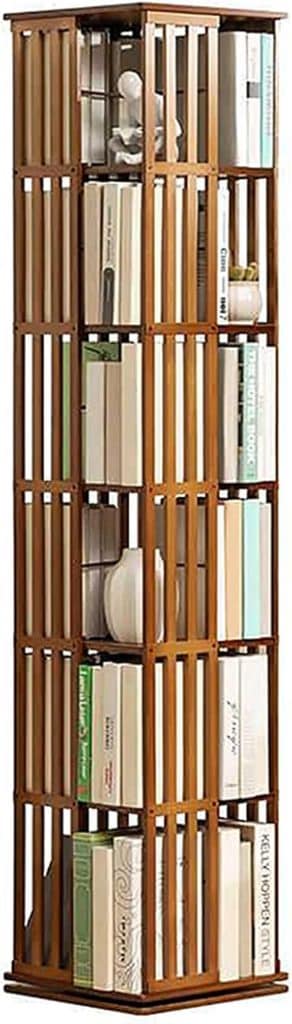 Test de l'étagère rotative Feitjmmw à 360° : rangement optimal pour vos livres