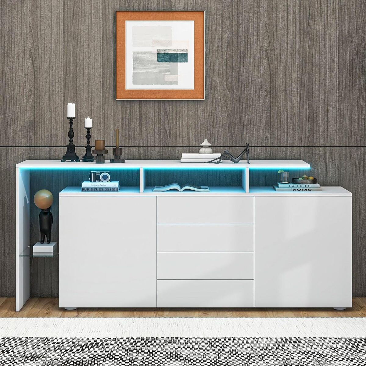 Test du buffet polyvalent entapuk avec LED : style et fonctionnalité