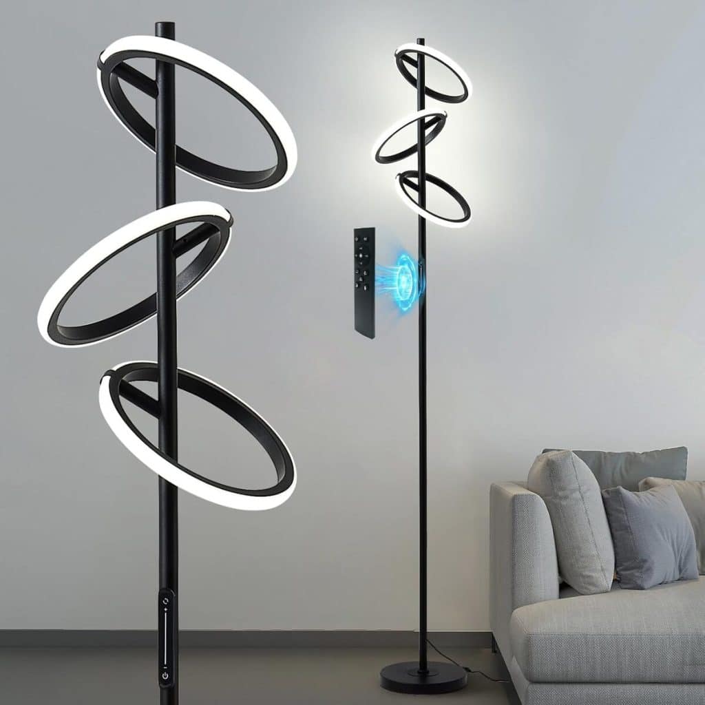 Test : lampadaire LMiSQ 48W avec télécommande pour salon et bureau