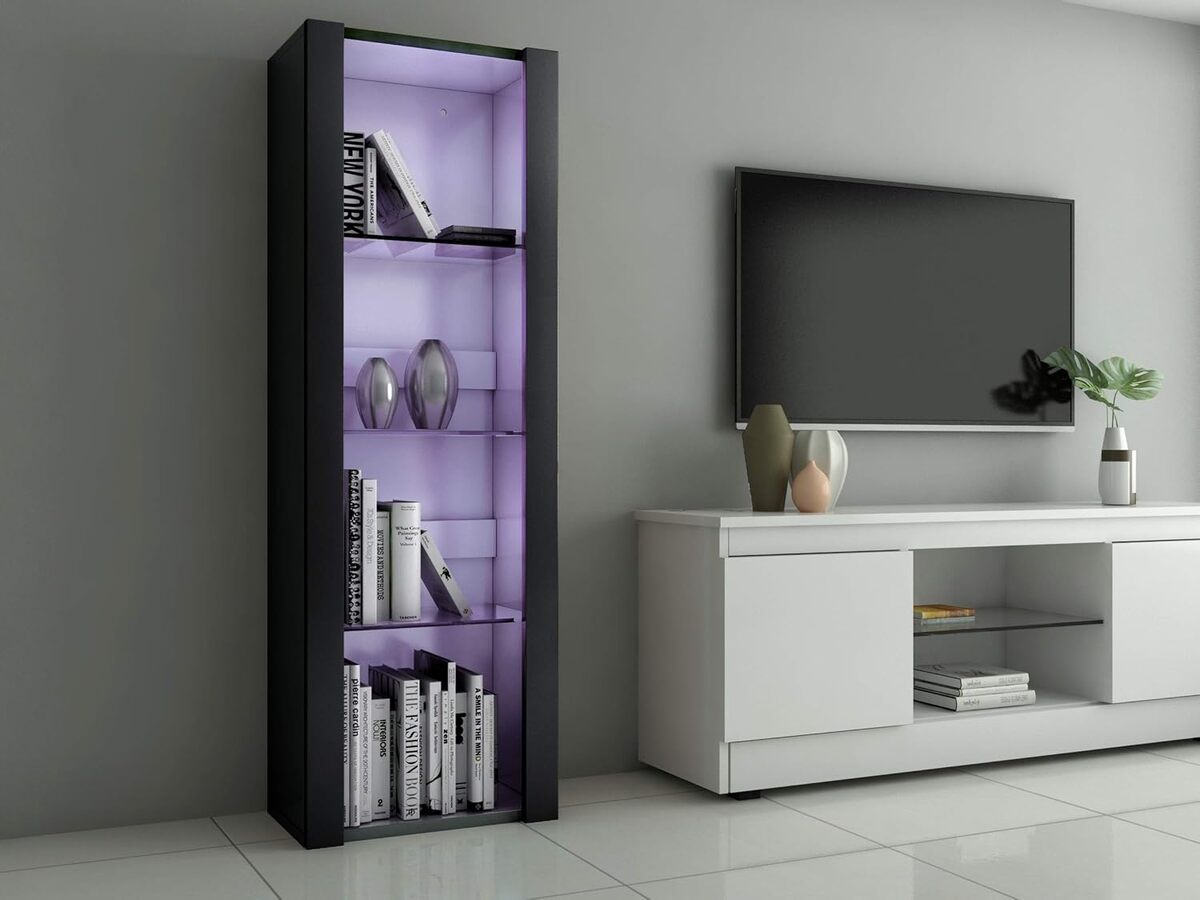 Test Panana vitrine LED 55 x 35 x 166 cm noire