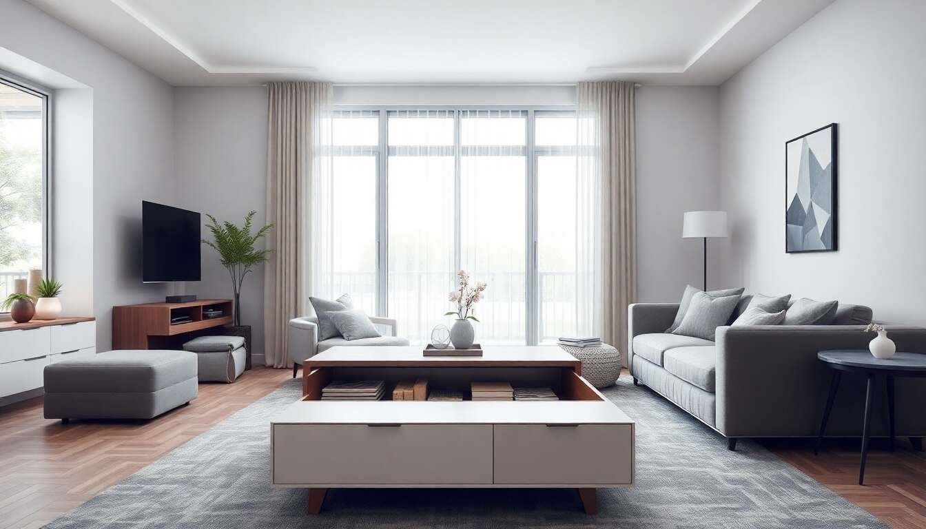 Table basse &agrave; rangement : optimiser l'espace sans sacrifier le style