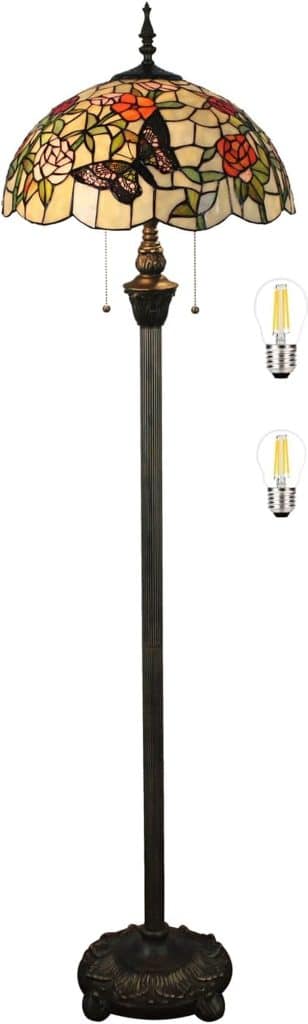 Avis sur le lampadaire Tiffany jaune A6 : élégance vitrail pour votre intérieur