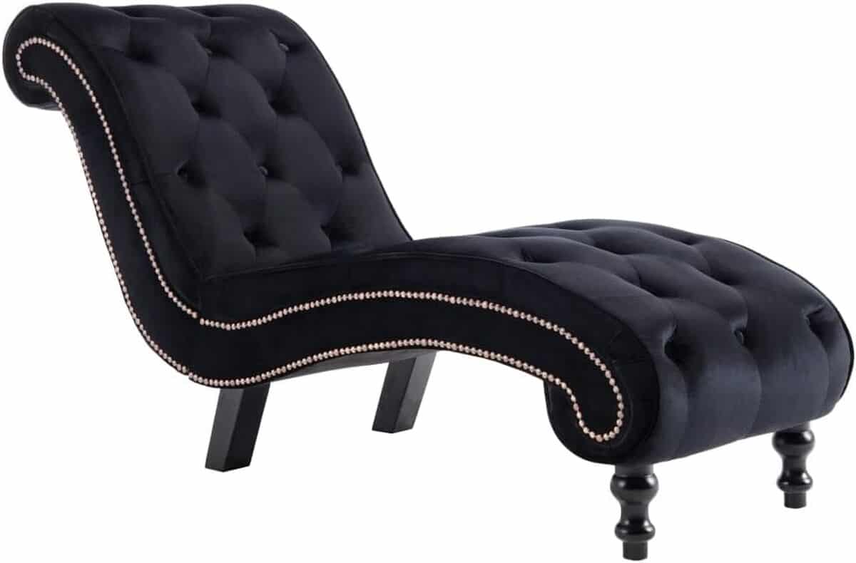 Test : chaise longue vidaXL en velours noir