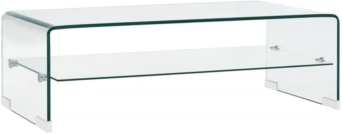 Test de la table basse en verre trempé vidaXL 98x45x31 cm
