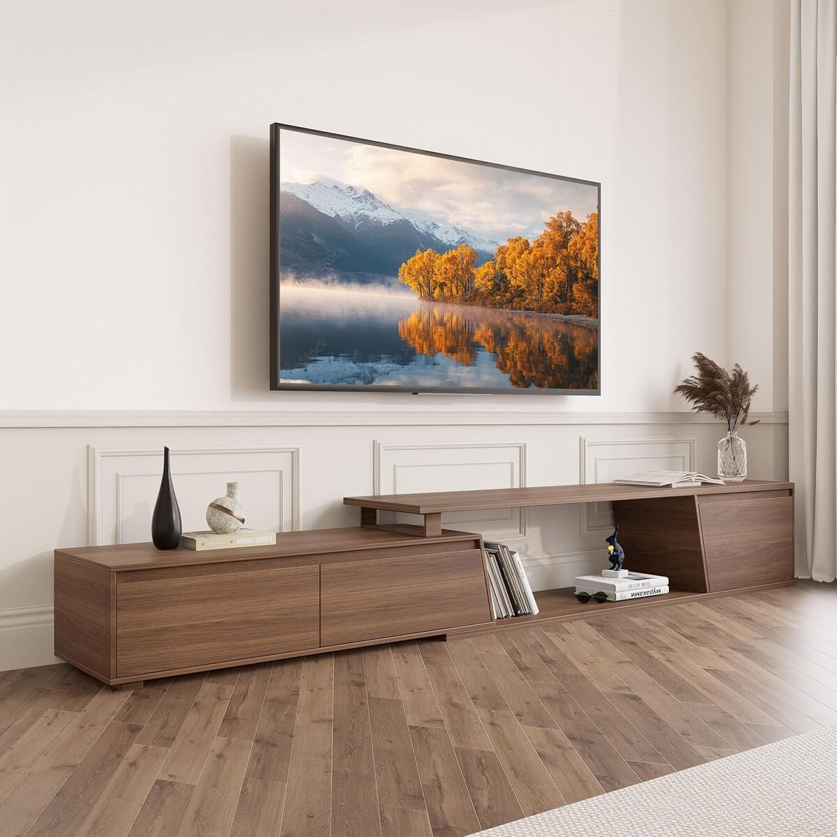 Test : meuble TV extensible Homary en noyer massif