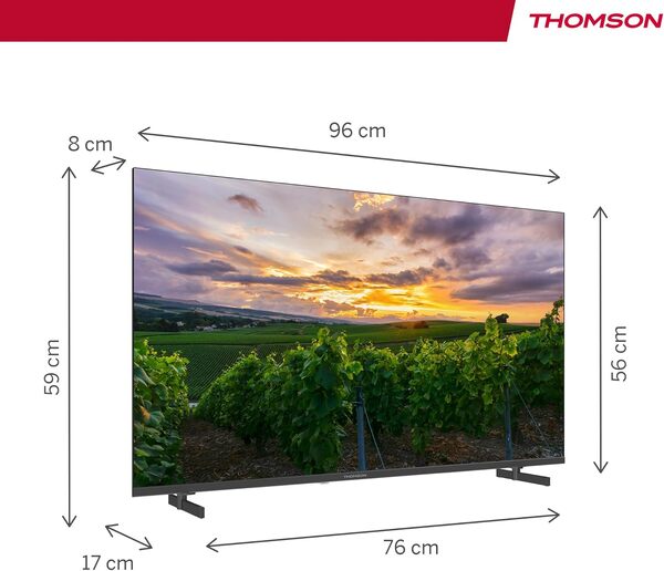 THOMSON TV QLED 4K 109 cm Android TV 43'' QLED [Classe énergétique F]