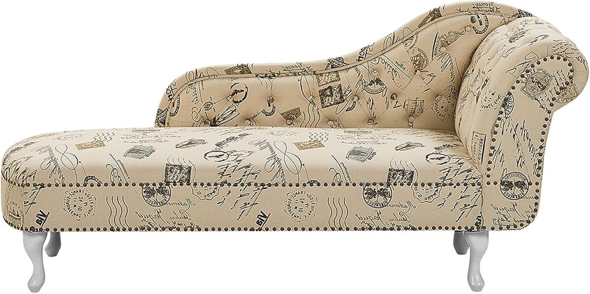 Avis sur la méridienne élégante Nimes en tissu imprimé beige