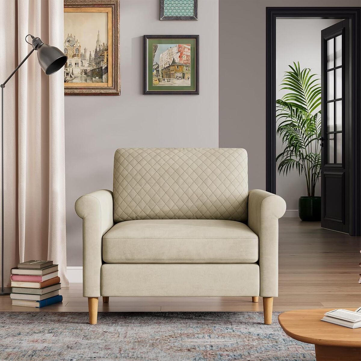 Avis sur le fauteuil Vesgantti beige : confort et style moderne